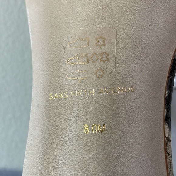 Saks Fifth Avenue Snakeskin Print Sandals - Picture 13 of 14